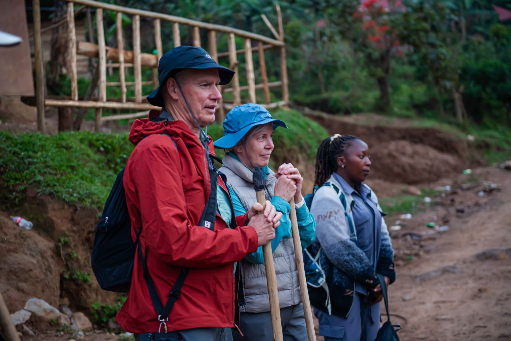 Gorilla habituation activity in Rushaga Bwindi forest