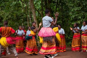 Cultural performance at Rushaga sector before setting off for gorilla trekking