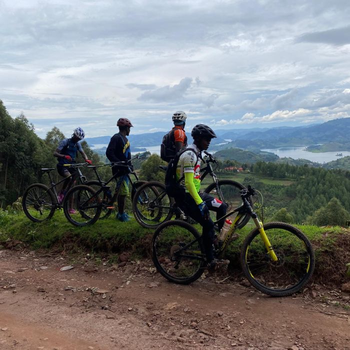 Mountain biking in Lake Bunyonyi/ Kisoro