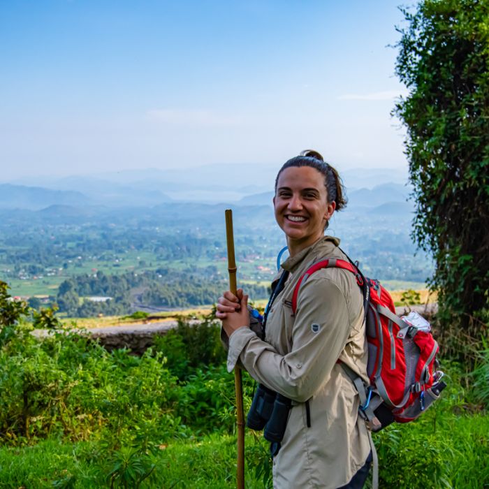 Community tourism experiences with Hillary, a local in Uganda around lake Bunyonyi