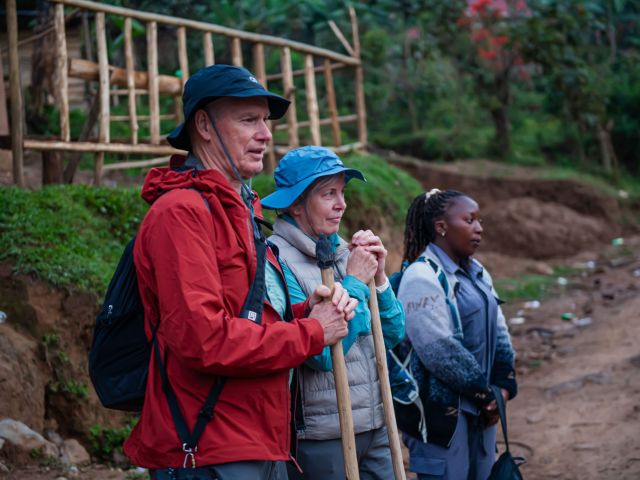 Gorilla habituation activity in Rushaga Bwindi forest