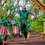 Traditional and cultural dance presented to guests before gorilla trekking in Mgahinga national park